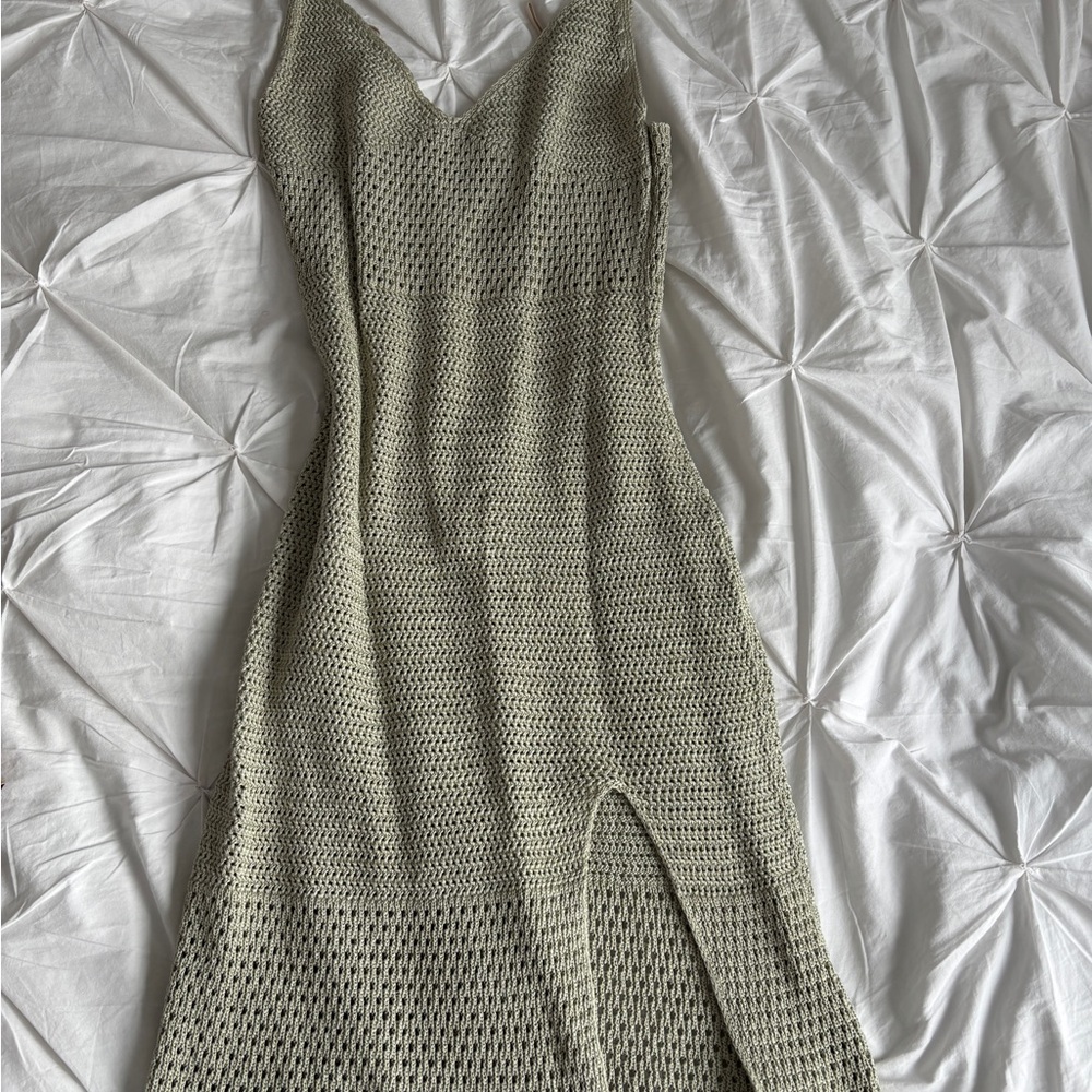Wilfred Knit Sage Aritzia Evie Midi Dress